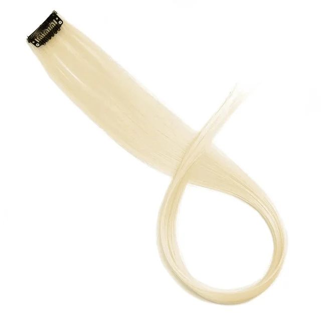22 Polegadas Sintético Longo Liso Clip In Extensões de Cabelo Perucas de Alta Temperatura Cores do Arco-Íris Acessórios de Cabelo para bom 2026