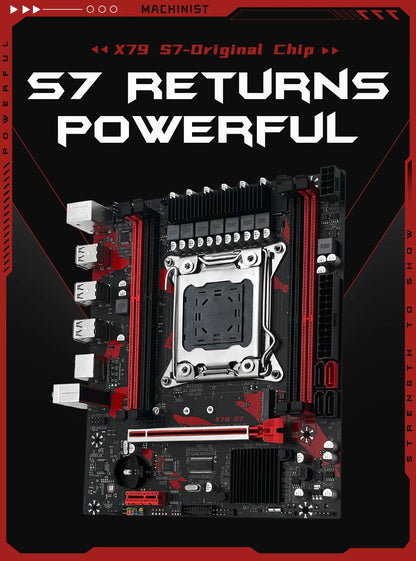 Combo Placa-mãe MACHINIST X79 Processador Intel Xeon E5 2650 V2 LGA 2011 CPU + Memória RAM DDR3 1*16GB Suporte Slot M.2 NVME