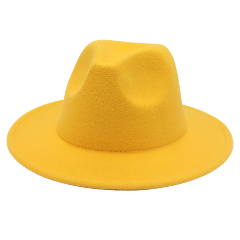 Women Fedora Hat Autumn Winter Luxury Men Top Hats Trendy Formal Wedding Decorate Black Green White Panama Cap Fedoras Gorras