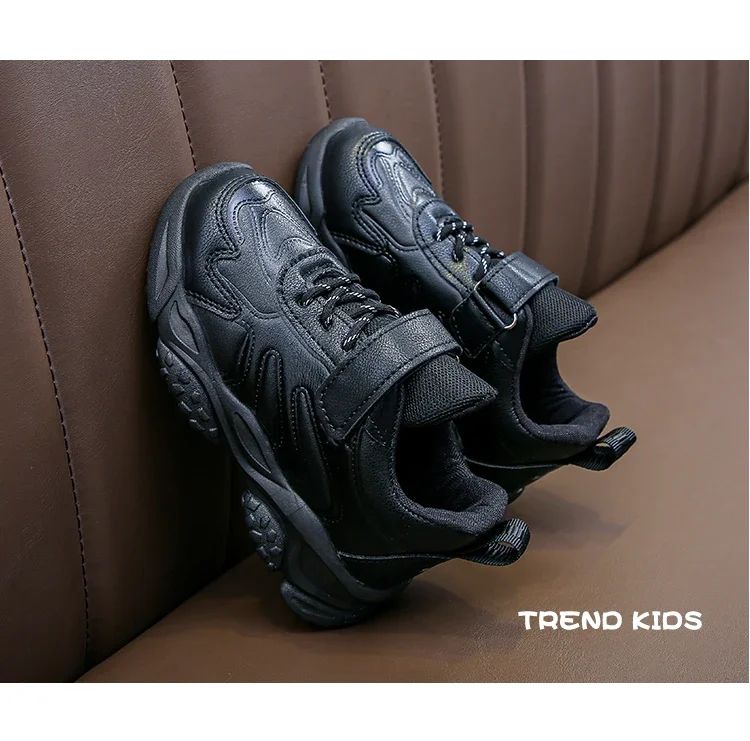 Children White Running Shoes Kids Fashion Sneakers PU Soft Breatheable Comfortable Boys Girls School Sports Shoes Size 26-37