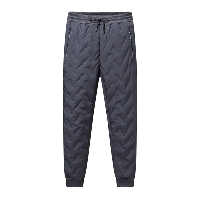 Calça Masculina de Moletom Grossa de Lã Impermeável Inverno Corta-Vento Casual Calça Pesada Calça de Lã de Cordeiro Quente Agasalho