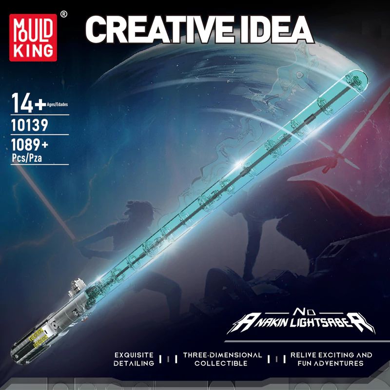 MOC Mould King 10139 Anakin Lightsaber Building Blocks Space Movie Weapon Sword Model Assembly Brick Toys Kids Christmas Gift