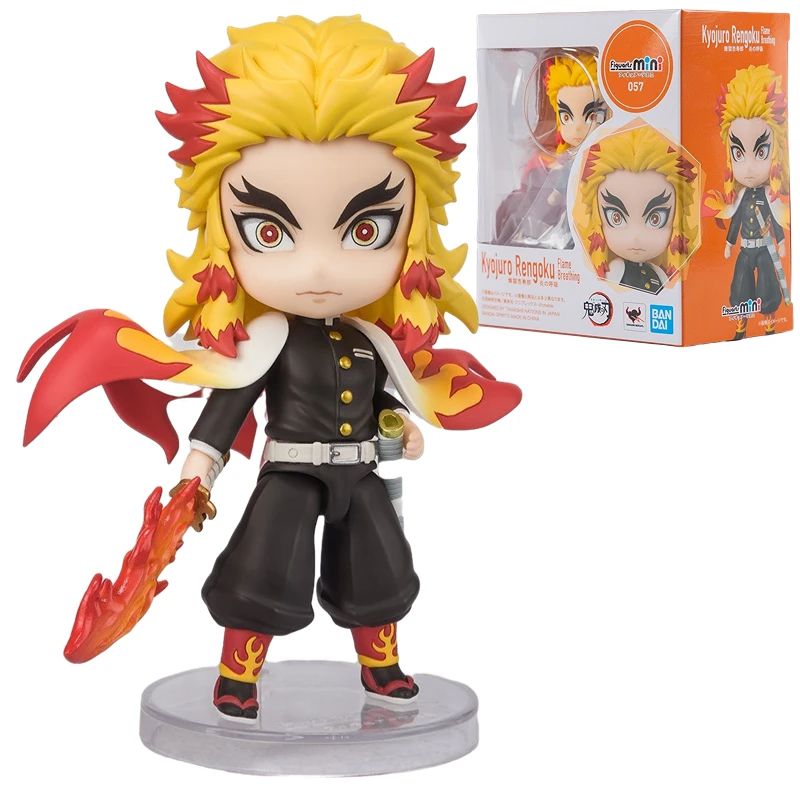 Em Estoque Original Bandai Figuarts Mini Demon Slayer Blade Fornalha Porta Anime Figura Q Versão Bonito Modelo Brinquedos