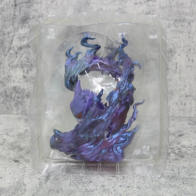 Estatueta de Pokémon Gengar de 18cm, Modelo de Ação de Anime, Estátua Colecionável para Exibição, Presente de Halloween, Natal e Aniversário