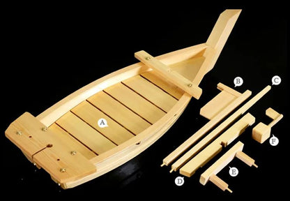 Barco de Sushi de Madeira em Promoção Barco de Gelo Bandeja de Sushi Shengtai Prato de Frutos do Mar Culinária Japonesa