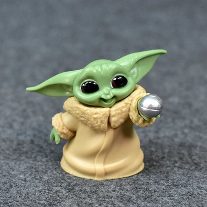 New 5pcs/set Baby Yoda Grogu Mandalorian Action Figure Toys 4-7cm Yoda Baby Action Toys Star Wars Figuras Hot Xmas Gifts