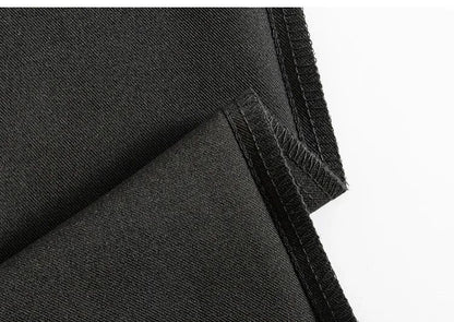 Grey High-waisted A- line Skirt Half Dress Petite Long Dress Autumn/winter For Women Side Slit Workwear