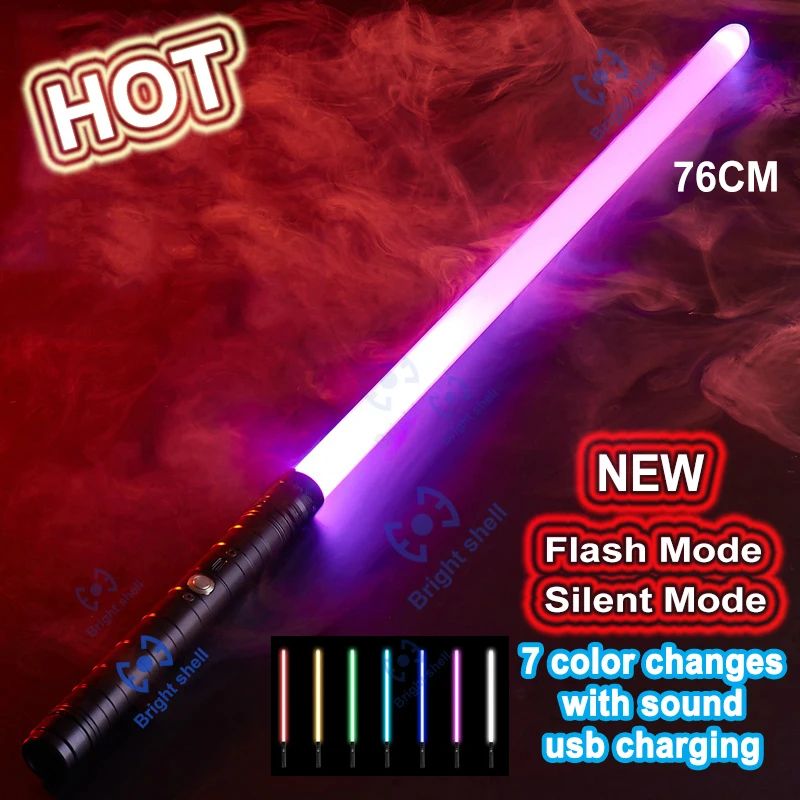 Metal Lightsaber Sword Toys RGB Light Saber 15Color Change Kids Soundfonts Force FX FOC Blaster Toys Jedi Sword Gift