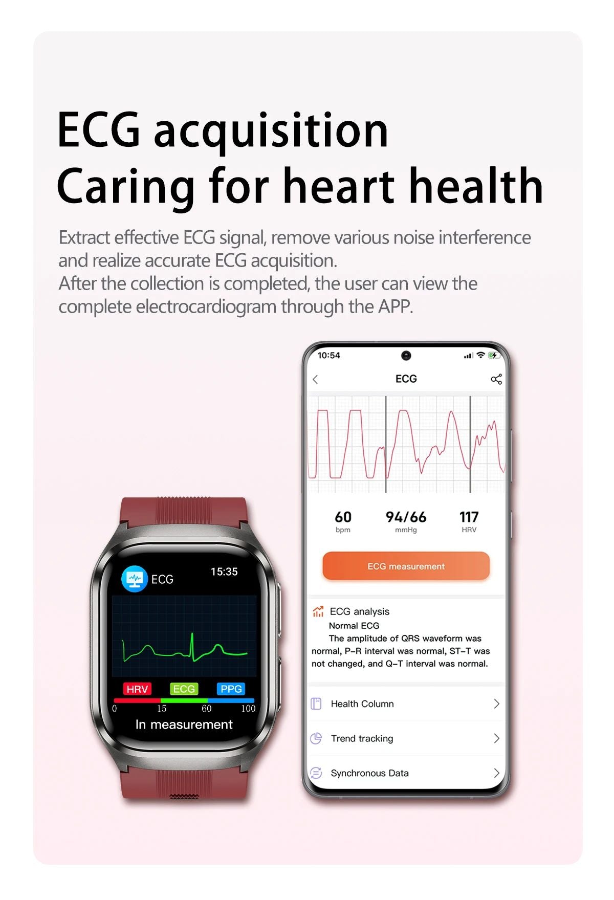 New Air Pump Airbag True Blood Pressure Health Measure Smart Watches Men Micro Physical Examination Fitness Sport SmartWatch NFC