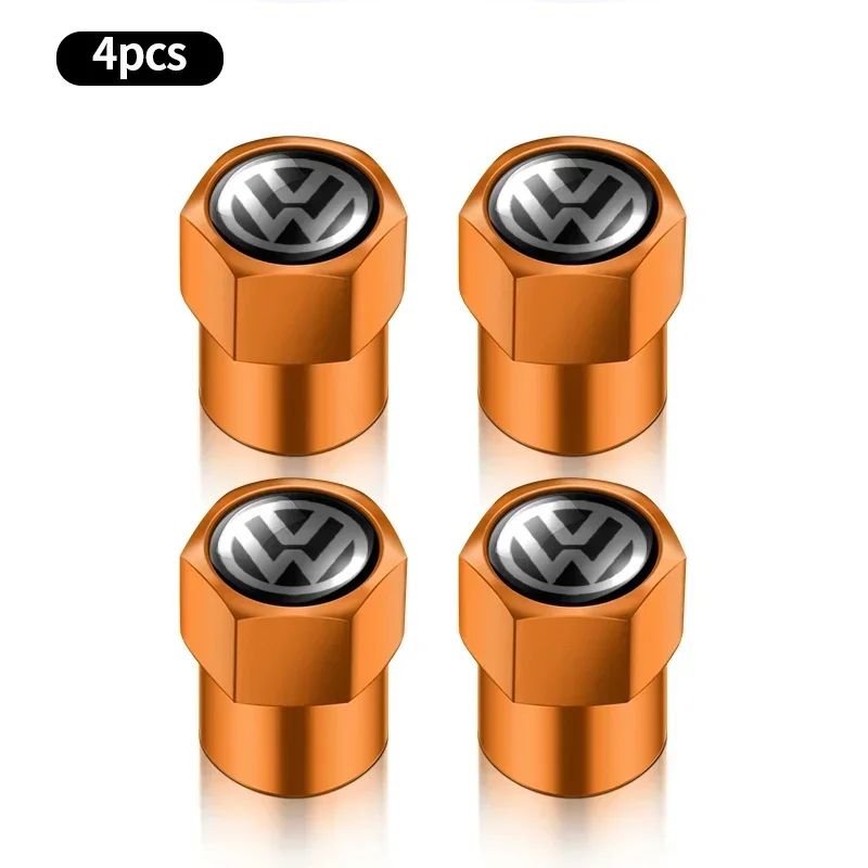 4 Peças Tampas de Válvula de Pneu de Roda de Carro de Liga de Alumínio 3D Para Volkswagen VW Golf 4 5 6 7 Jetta Polo Caddy GTI Bora MK7 Fusca Passat b6