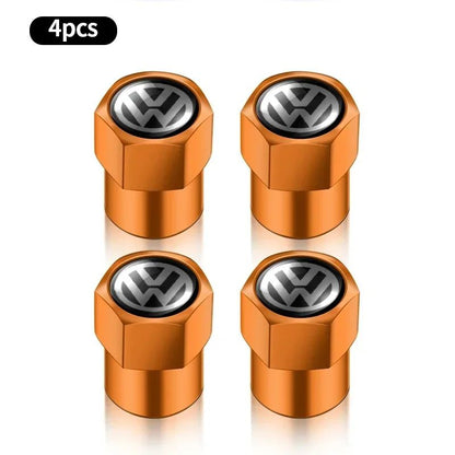 4 Peças Tampas de Válvula de Pneu de Roda de Carro de Liga de Alumínio 3D Para Volkswagen VW Golf 4 5 6 7 Jetta Polo Caddy GTI Bora MK7 Fusca Passat b6