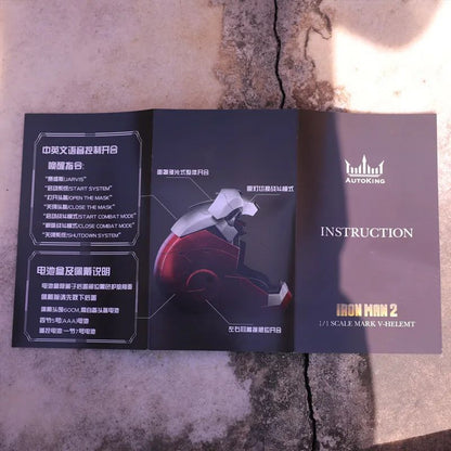 Novo capacete de Homem de Ferro AutoKing 1:1 Mk5 Cosplay Controle de Voz Olhos com Luz Modelo Brinquedos para Adultos Presente de Natal Elétrico Vestível