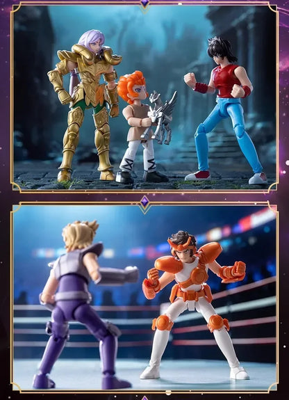 Boneco de Ação Blokees Galaxy Versão Gold Saint Libra Dohko Sagitário Campeão Seiya Mu Aiolia Brinquedos de Montar Presente Infantil
