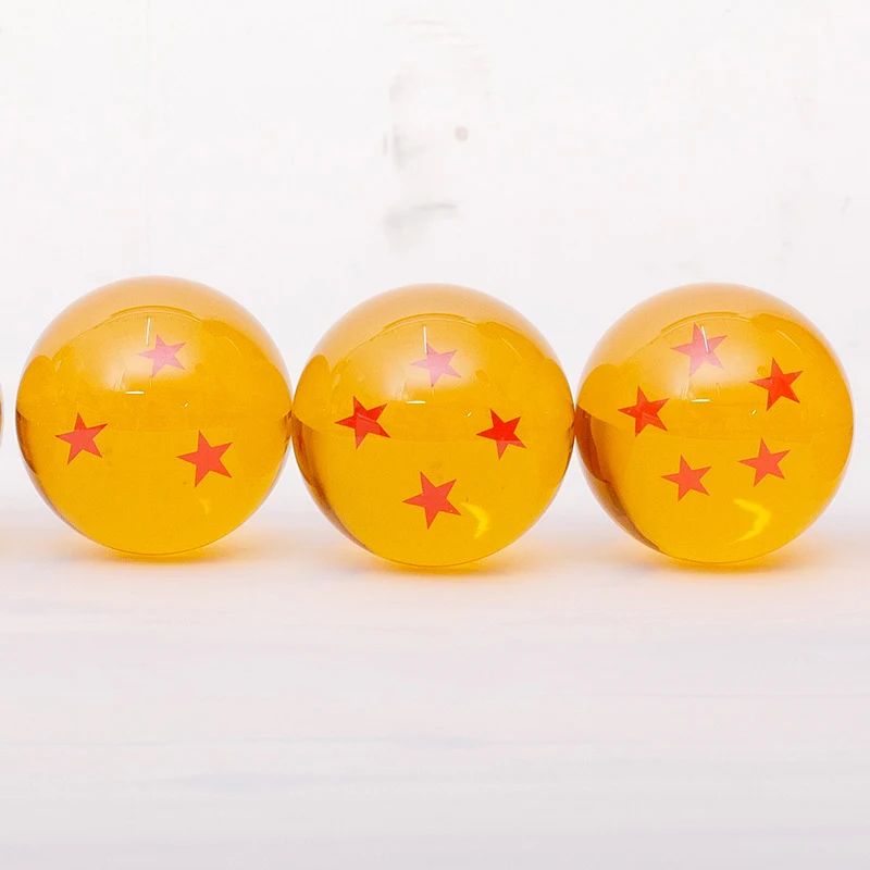 3,5cm 1:1 Bola de Resina 7 Peças / Conjunto Brinquedos de Bonecos de Ação Coleção de Pedidos Shenron Modelo de Anime Presente de Natal