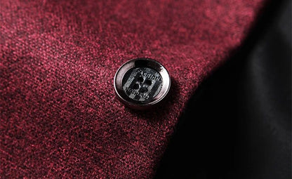 Black Men V-neck Single-breasted Suit Jacket, Fashion Slim Dress Coats, Blue Gray Yellow Blazers, Male Casual Tops Asian Size