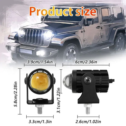 Super Bright Motorcycle LED Explorers Headlight Projector Fisheye Lens LED Moto Fog Auxiliary Motorcycle Headlight