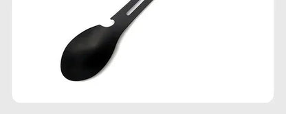Outdoor Multi-functional 5-in-1 EDC Camping Survival Tool Stainless Steel Fork Knife Spoon Can Opener Bottle Opener Wrench