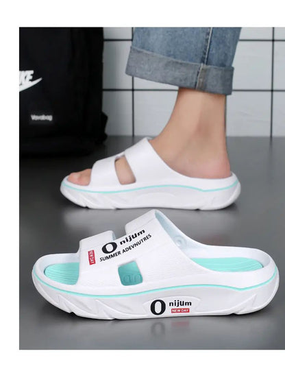 New Summer Men Massage Slippers Sides Indoor Outdoor Sandals Soft Sole Slides Male Flip-flops Men's Sandals Beach Casual Shoes