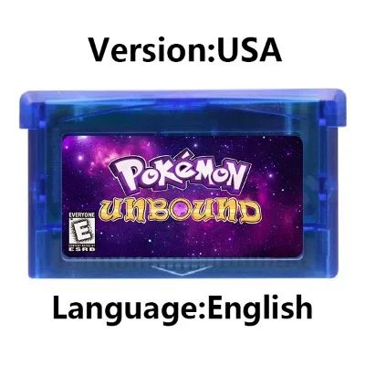 Cartucho de Jogo GBA Console de Videogame 32 Bits Card da Série Pokemon Crown Clover Unbound Quetzal Glazed Gaia Emerald Legacy