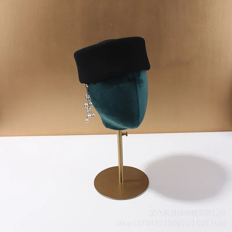 Autumn Winter Women Wool Fedoras Hats Elegant French Hard Top Concave Top Felt Berets Hat  Wedding Fascinator Party Pillbox Cap