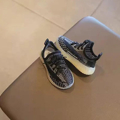 Kids Spring and Autumn Sneakers Soft Breathable Running Knitting Infant Teenage Mesh Sports Boy Girl Lightweight Coconut Shoes