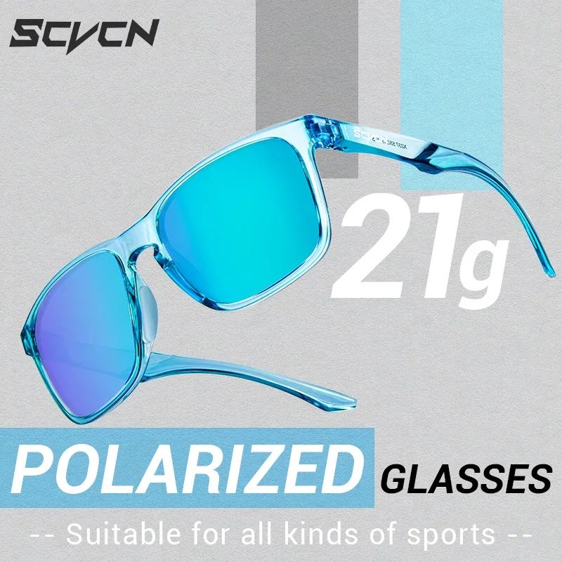 SCVCN Polarized Sunglasses Baseball Cycling Glasses UV400 Bike MTB Dark Glasses Sports Eyewear Bicycle Outdoor Cycling Equipment
