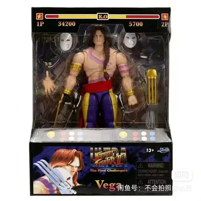 Em estoque Jada Toys Ultra Street Fighter II M.Bison Dhalsim Violent Ken RYU Guile 6" Boneco Colecionável Modelo Brinquedo Presente