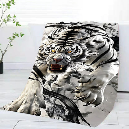 3D White Tiger Towel Home Bath Towels For The Body Towels Quick Drying Microfiber Beach Towel Man Women Sports Towel