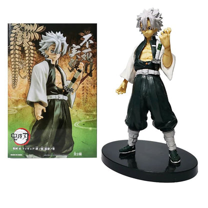 Boneco de Anime Demon Slayer Kimetsu No Yaiba Tanjiro Nezuko Zenitsu Figurine Inosuke Guerreiro Bonecos de Ação Colecionáveis Brinquedo Modelo