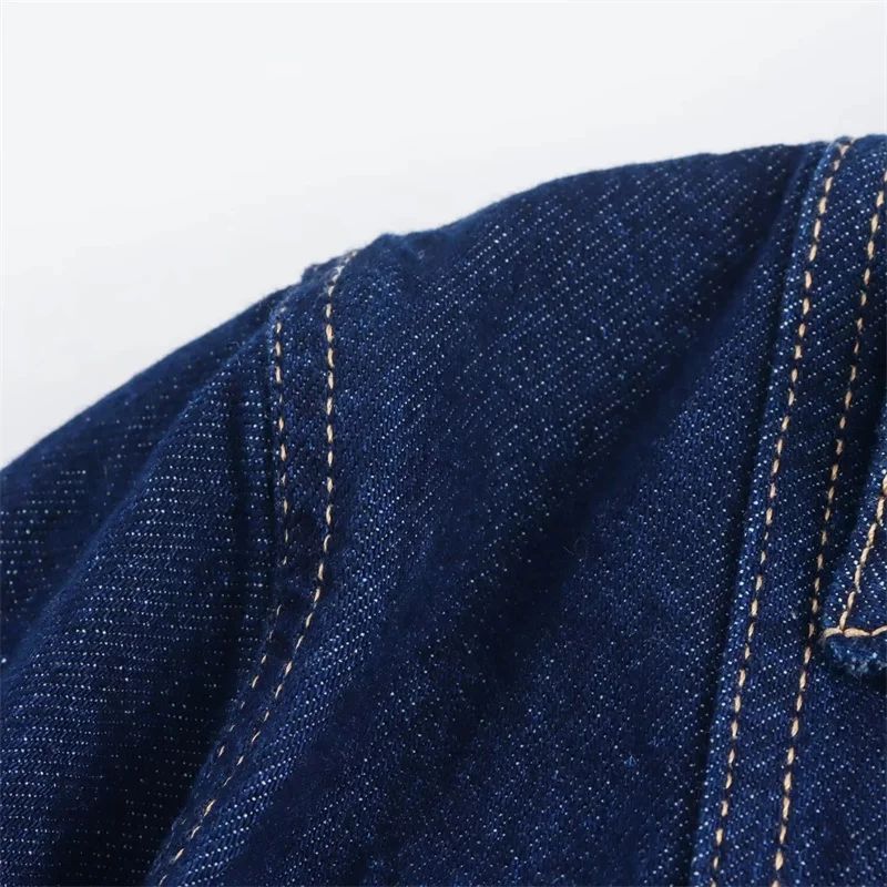 MUJER 2025 Women's Shirt Set Blue Denim Shirts for Women Summer Cropped Shirts and Blouses Woman Holiday Casual Shirts Women Top