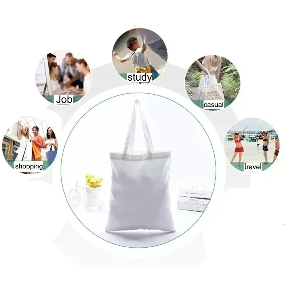 Book Canvas Tote Bag for Women Shoulder Bags Aesthetic Graphic Eco Shopping Bag Grocery Reusable Bags Women Gift