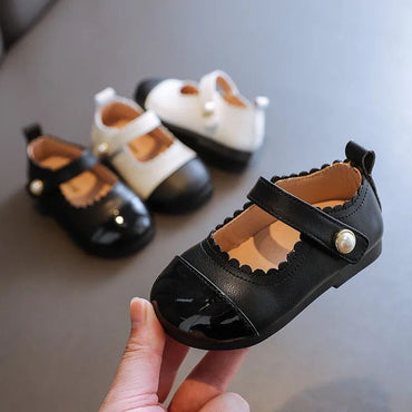 Classic Girls Fashion Princess Shoes New Patchwork Toddler Casual Shoes Spring Autumn Children Versatile Kids Walking Flat Shoes