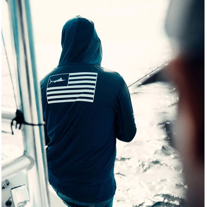 Camisas de Pesca de Manga Longa com Capuz Masculinas BILLFISH Gear Blusas Para Pesca Roupa de Desempenho para Pesca Camisa de Pesca UV Manga Longa