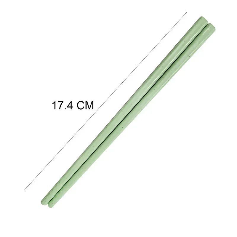 1 Pair of Wheat Straw Chopsticks Healthy Tableware Non-slip Chinese Chopsticks Kitchen Tools Reusable Sushi Food Tableware