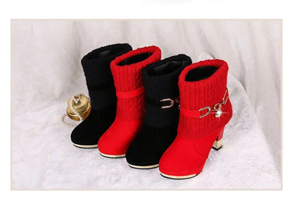 Sapatos femininos de salto agulha super alto com plataforma, sapatos de salto alto, scarpins femininos, botas de tornozelo de camurça bico fino para mulheres, botas de salto grosso NOVO