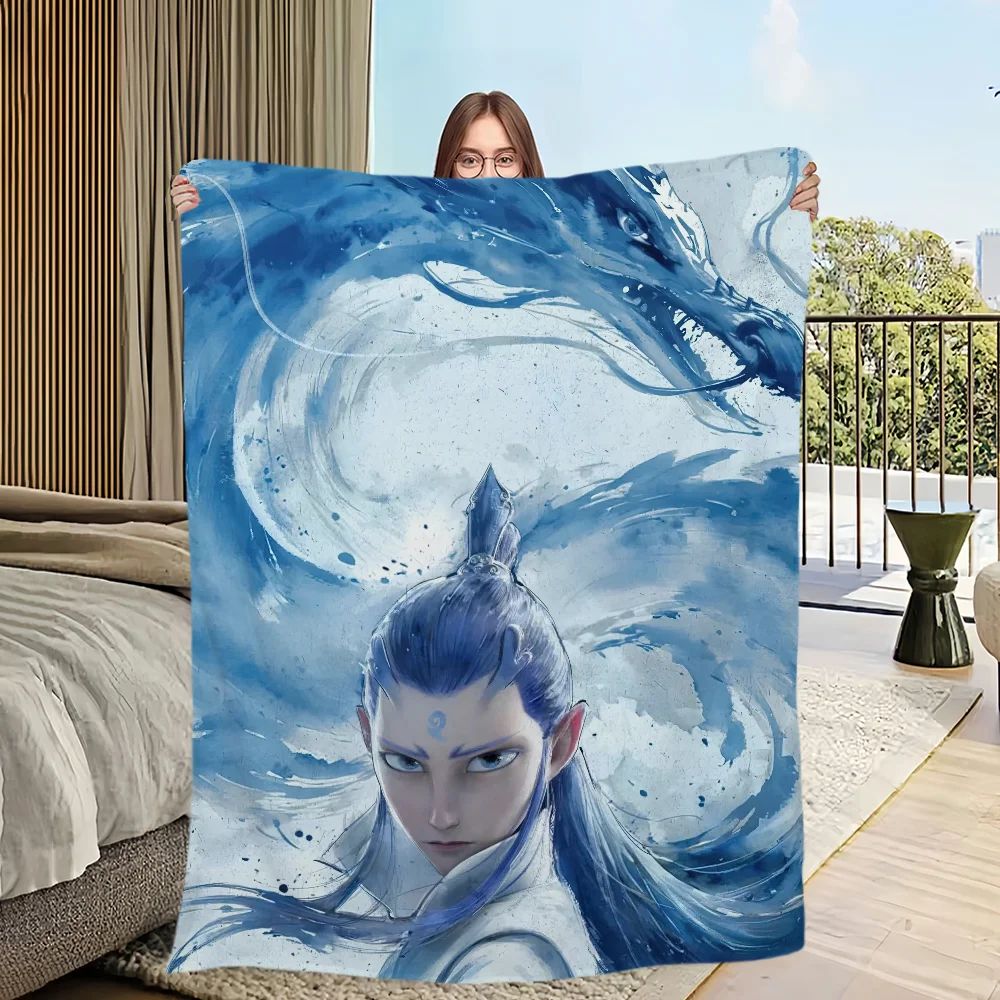 Movie Blanket Skin friendly comfort warm soft plush blanket suitable sofa living room office bedroom NeZha 2