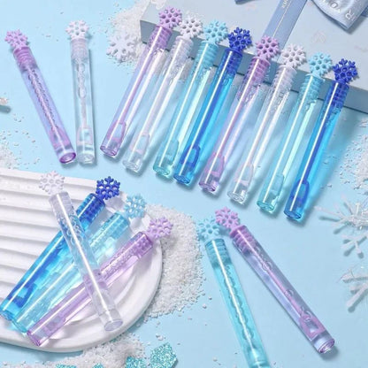 50/10PCS Snowflake Bubble Tube Clear Empty Bubbles Soap Bottles Wedding Gifts for Guests Birthday Party Decorations Kids Toys