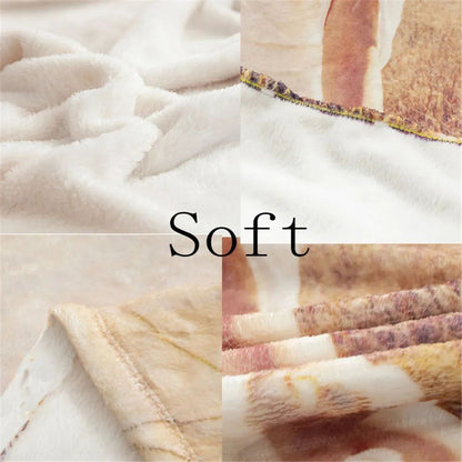 ?Tactical Rifle Print Flannel Blanket - Reversible Military-Inspired Design for Outdoor Enthusiasts Durable Warmth & Bold Style?