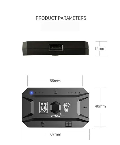 M1 Pro Mobile Game Controller 4 in 1 Mouse Keyboard Adapter Converter BT V5.0 Programmable Adapter Support IOS Android System