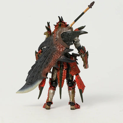 Modelo de brinquedo colecionável do boneco de ação do espadachim com armadura de Zinogre/Rathalos de Monster Hunter para presente de Natal