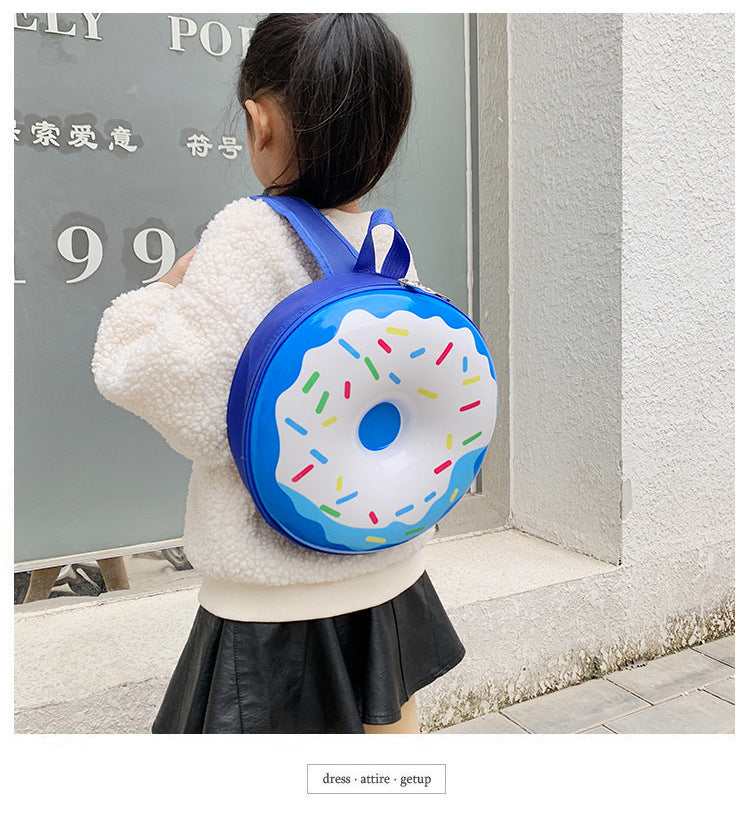 Cartoon Kids Backpack Cute Donut Eggshell Bag Fun Kindergarten Kids Backpack Boys Girls Backpack