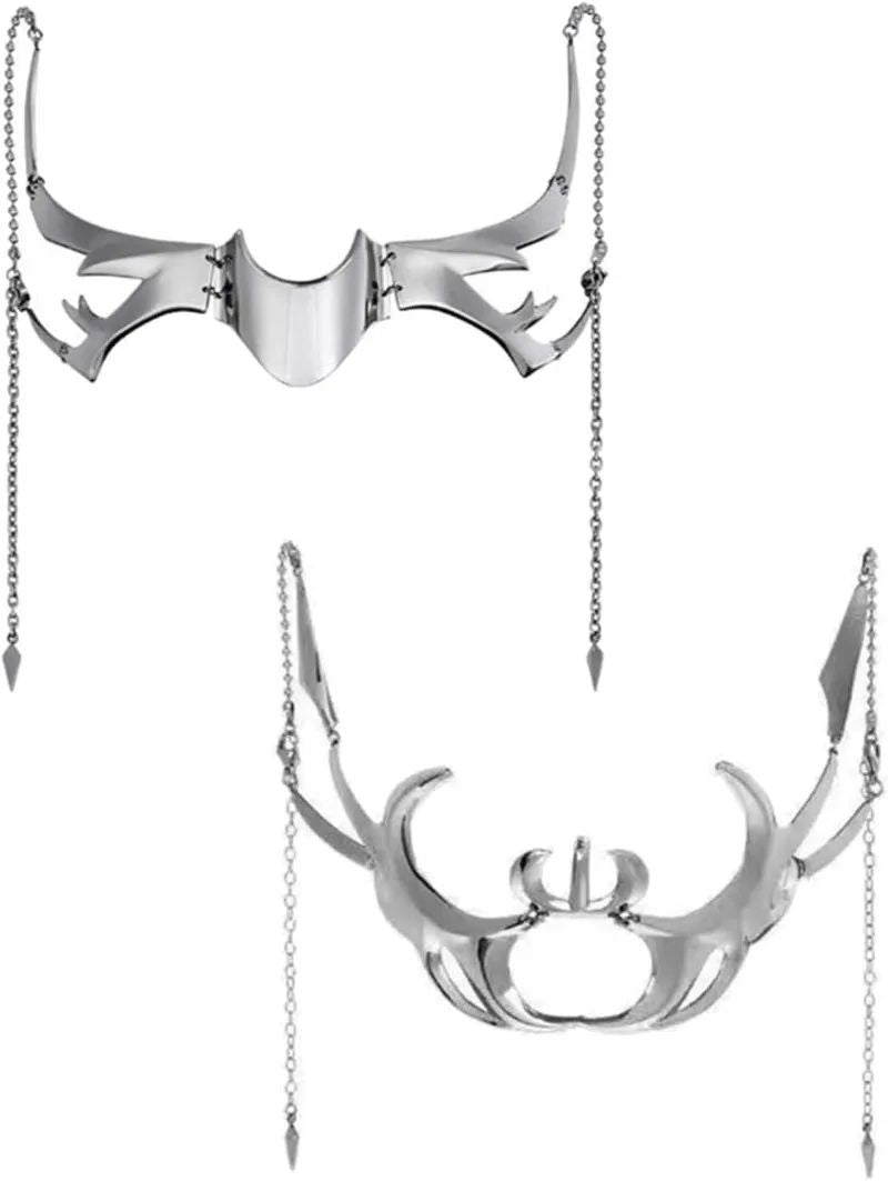 Exaggerate Cyberpunk Luxury Women Mask Fashion Metal Chain Nose Face Ornament Trendy Jewelry Masquerade Accessories Gifts