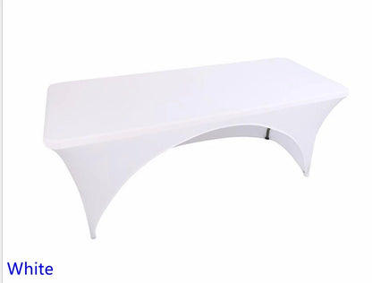 Wedding Spandex Table Cloth Cover Rectangular One Side Open Hotel Banquet Birthday Party Show Decoration Nice Look Design