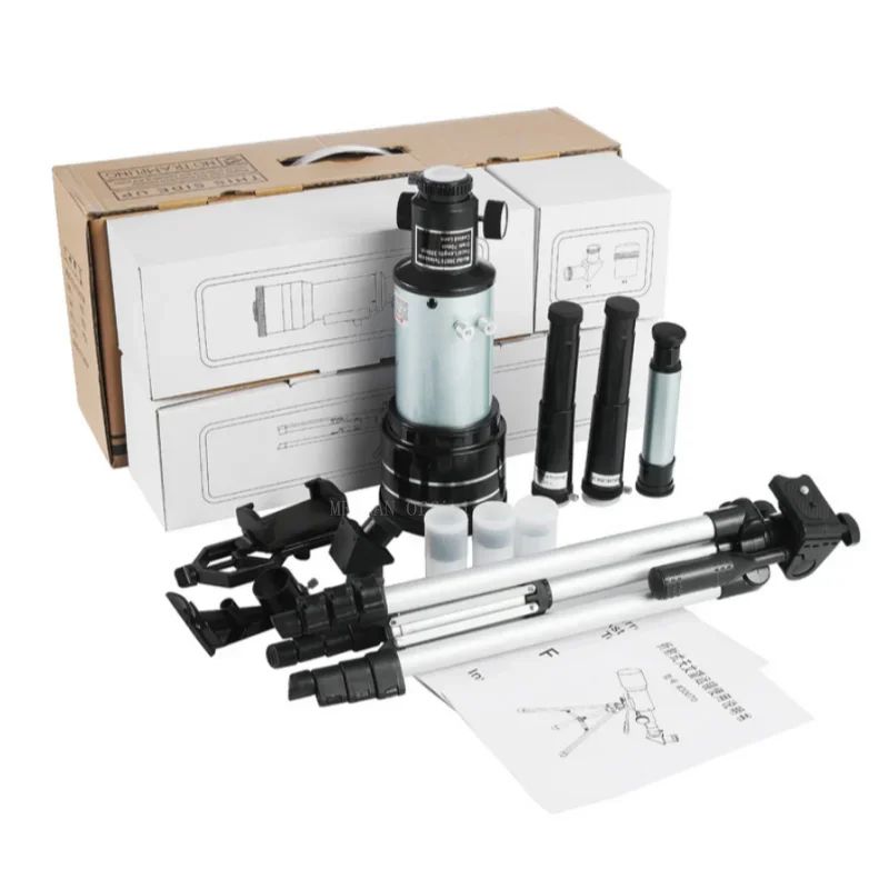 Telescópio Astronômico 150X, Telescópio Refrator Portátil de Viagem com Abertura de 70mm com Adaptador de Celular para Observação de Estrelas e da Lua