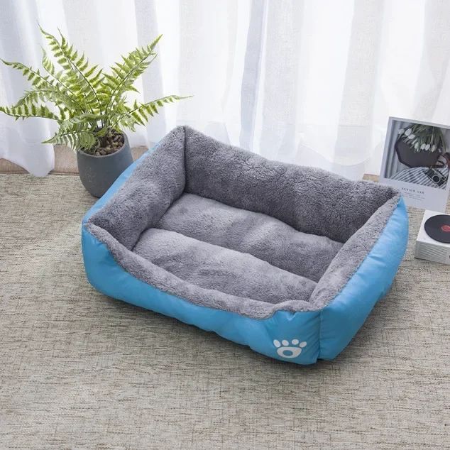 Ninho Quadrado Grande Cama para Cães de Grande Porte S-3XL Cama para Cães Pequenos e Médios Ninho de Fleece Macio Sofá-Cama Grande para Cães Casa de Gatos Quente de Inverno para Animais de Estimação