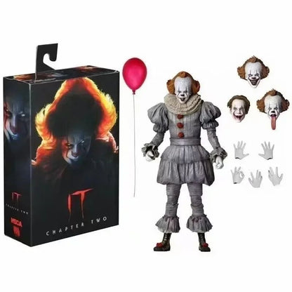 NEW NECA The Many Faces Of Pennywise Action Figure Change Face Pennywise Toys Collectible Model Birthday Gift