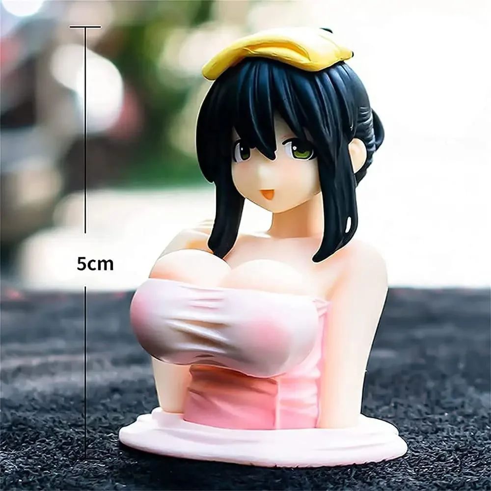 1/2 unidades Suporte de Celular para Carro Biquíni Menina Praia Desenho Anime Bonito Kanako Peito Balançando Ornamentos Decoração Painel Carro Interior