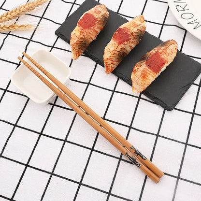 5 Pares de Hashis de Bambu Japoneses para Sushi Antiderrapante Utensílios de Mesa Reutilizáveis para Hot Pot Hashis Chineses Ferramentas de Cozinha