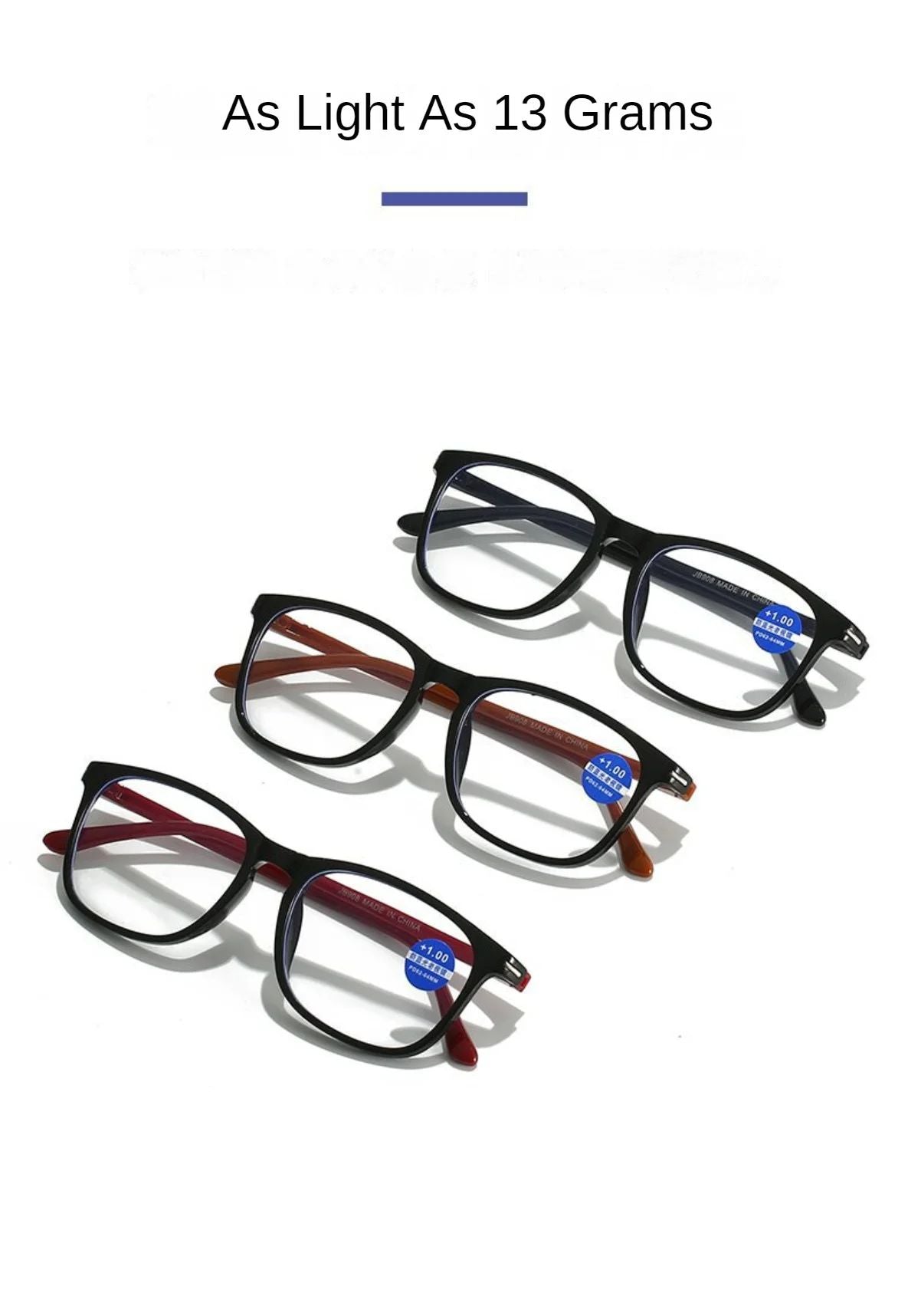 Presbyopia Eyeglasses for Man and Woman Unisex Comfortable Eyewear Ultra Lightweight Anti Blue Light Blocking HD Reading Glasses