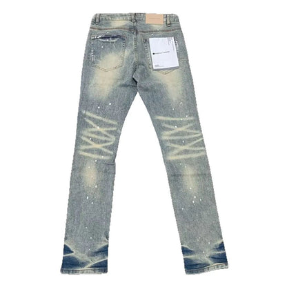 Calça Jeans Masculina Hip Hop Estilo Hong Kong Verão Nova Estampa de Letras Streetwear Tendência Calças Compridas Legais e Bonitas Transfronteiriças